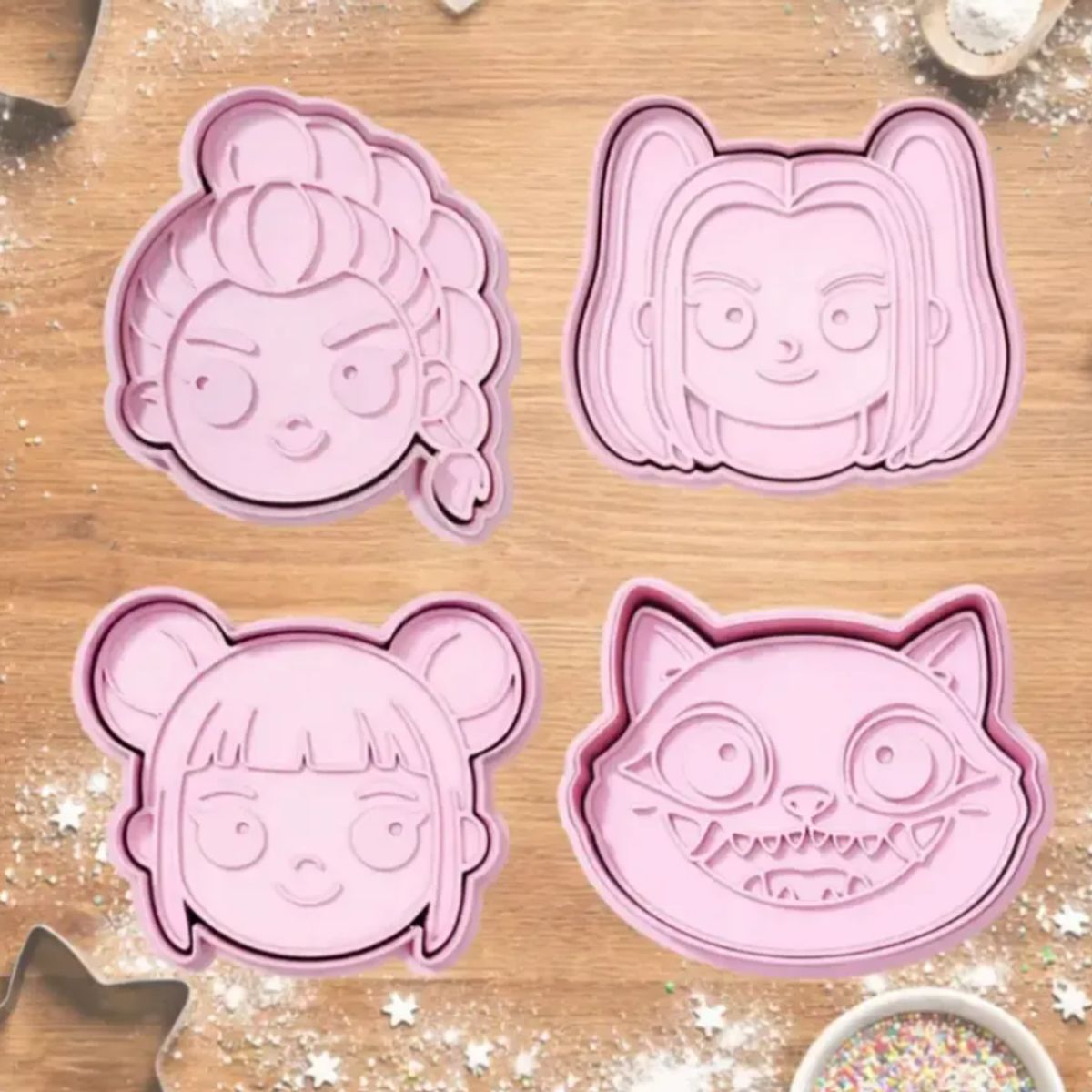 GENERICO - Cortadores de galletas - diseño k-pop (pack 4 un)