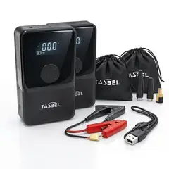 IRM - Partidor De Auto E Inflador Inalambrico X2 Portatil 2 En 1 Compresor Aire Neumaticos 12v FIGOIMPORT