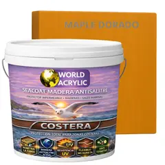 WORLD ACRYLIC - BARNIZ COSTERO - SEACOAT MADERA ANTISALITRE - MAPLE DORADO - TINETA 10L