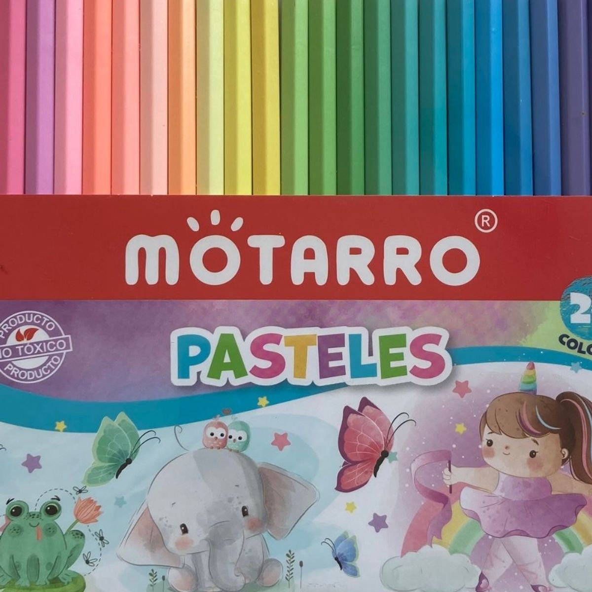 MOTARRO - Lápices de colores pasteles - 24 unidades