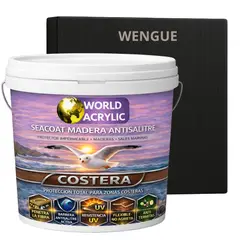 WORLD ACRYLIC - BARNIZ COSTERO - SEACOAT MADERA ANTISALITRE - WENGUE - TINETA 10L