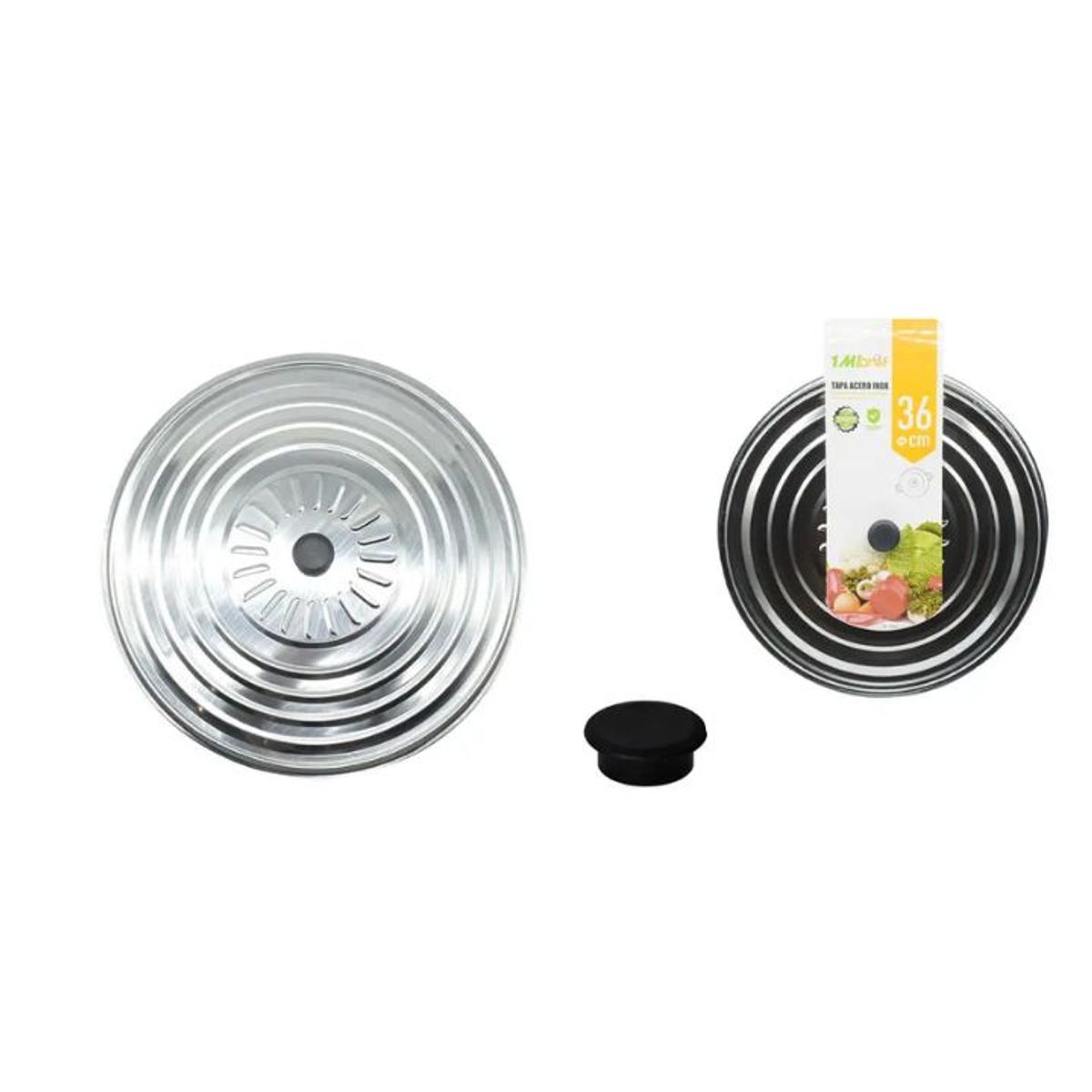 GENERICO - Tapa De Acero Inoxidable 36cm