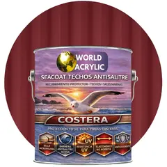 WORLD ACRYLIC - PINTURA TECHOS - SEACOAT TECHOS ANTISALITRE - VINO GALON