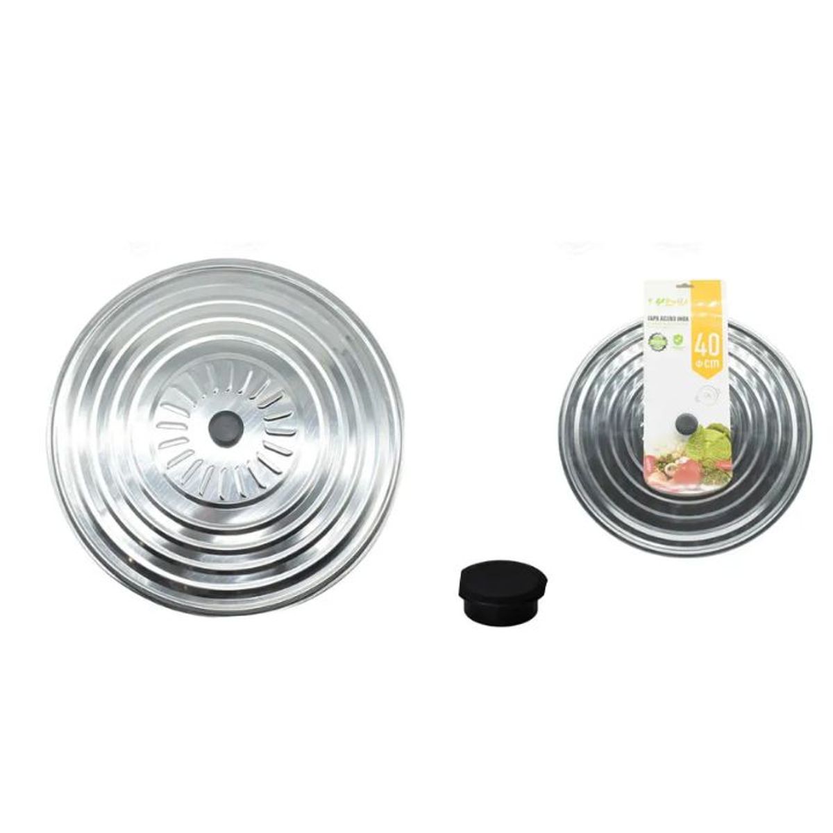 GENERICO - Tapa De Acero Inoxidable 40cm Profesional