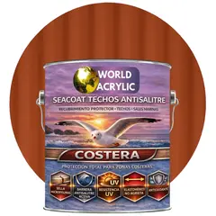 WORLD ACRYLIC - PINTURA TECHOS - SEACOAT TECHOS ANTISALITRE - TERRACOTA GALON