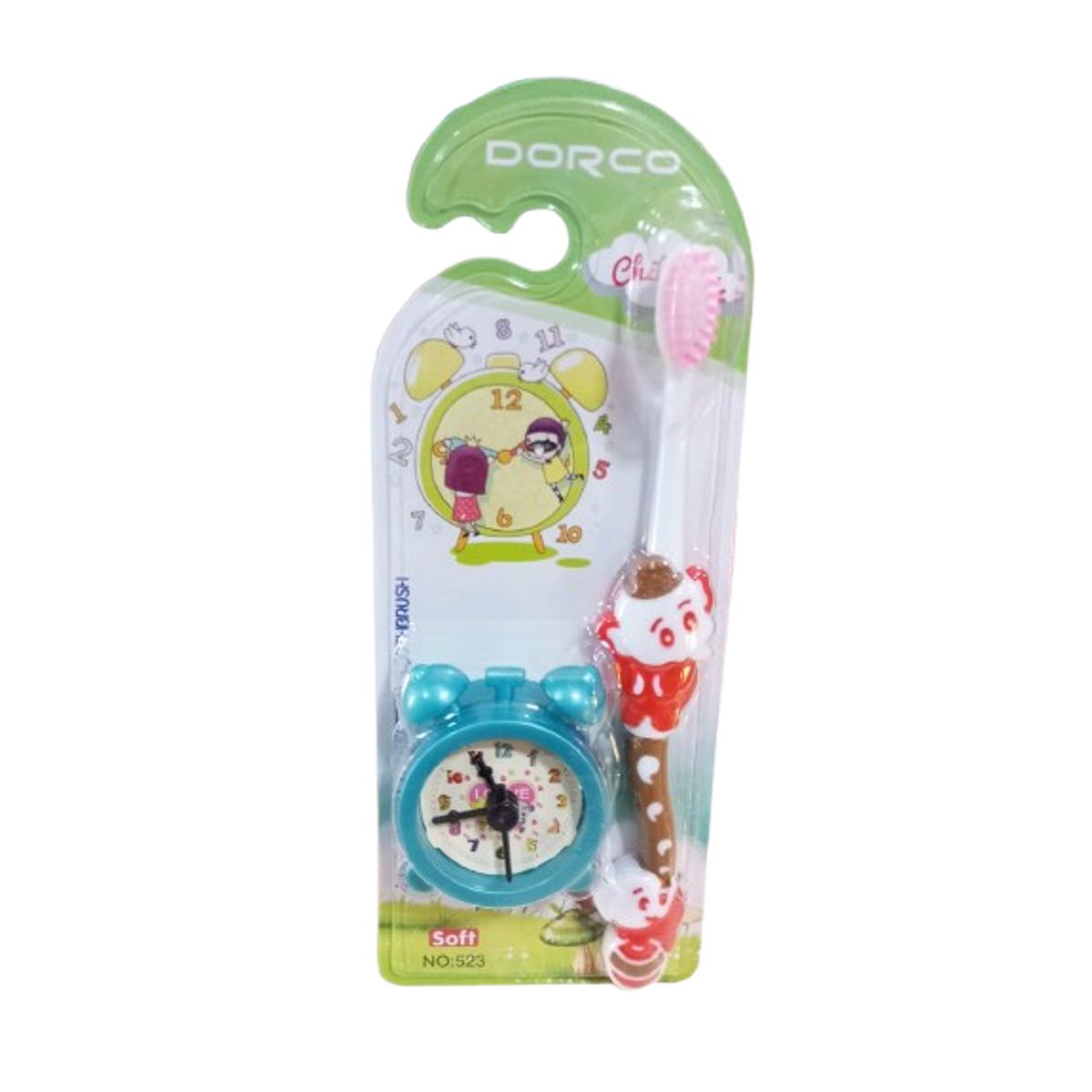 GENERICO - Set cepillo de dientes con juguete de reloj para niños