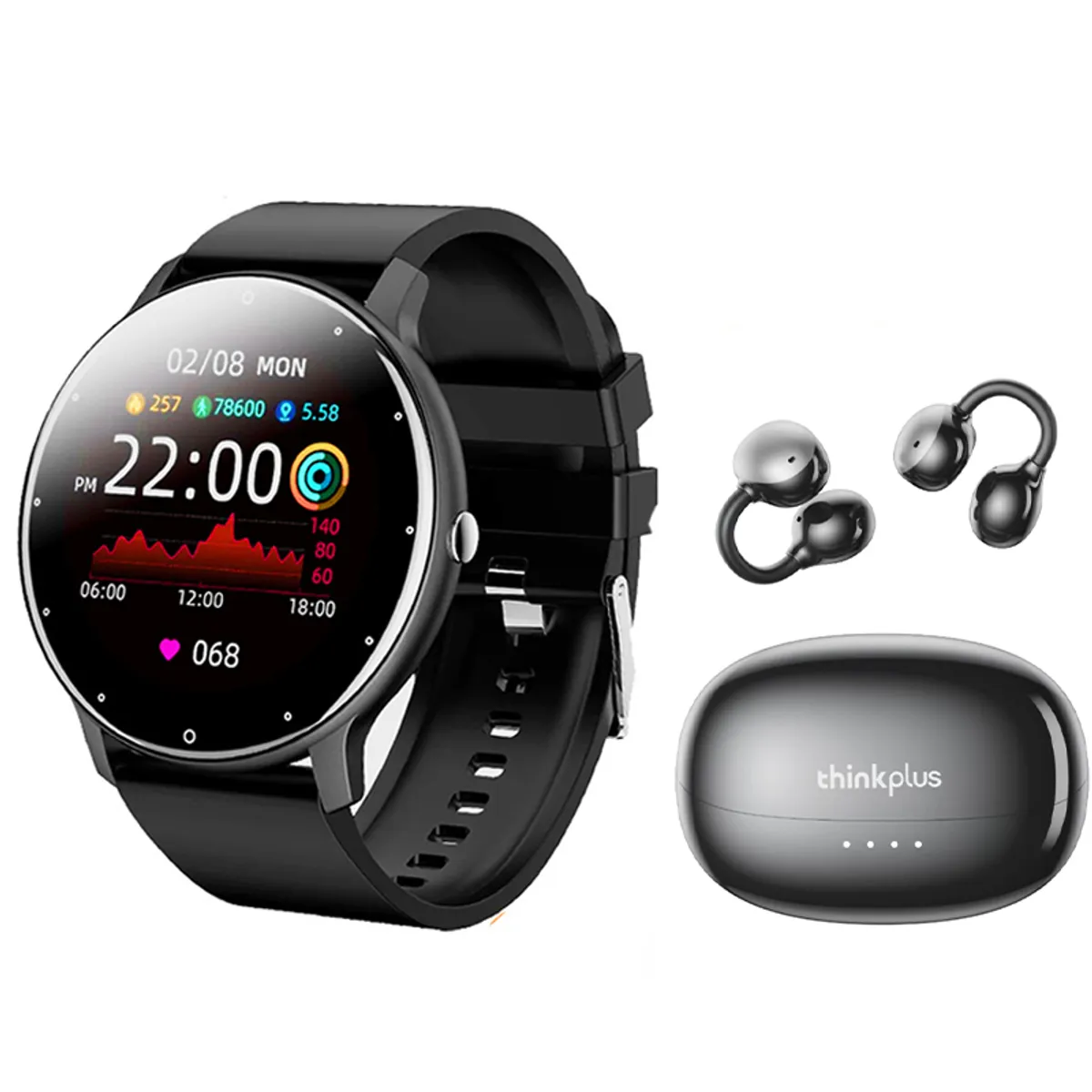 LENOVO - Lenovo LK6 Audífonos y Toumi Fit 2 Reloj inteligente