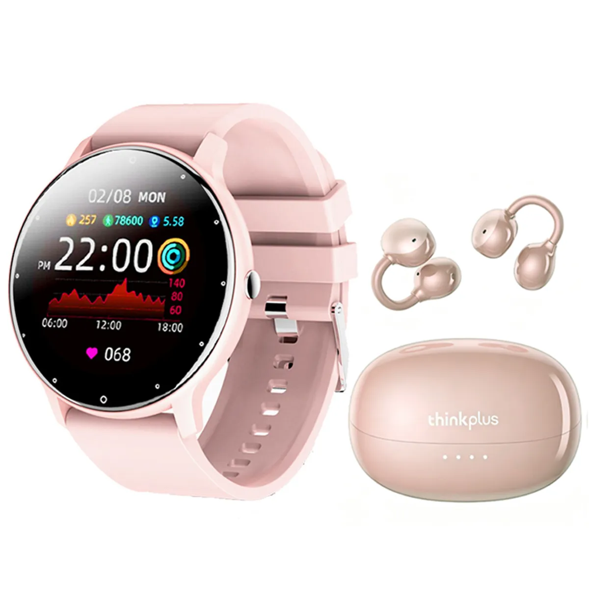 LENOVO - Lenovo LK6 Audífonos y Toumi Fit 2 Reloj inteligente