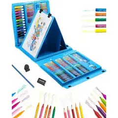 GENERICO - Set De Arte 208 Piezas Niños Maletín Escolar Dibujo Pintar