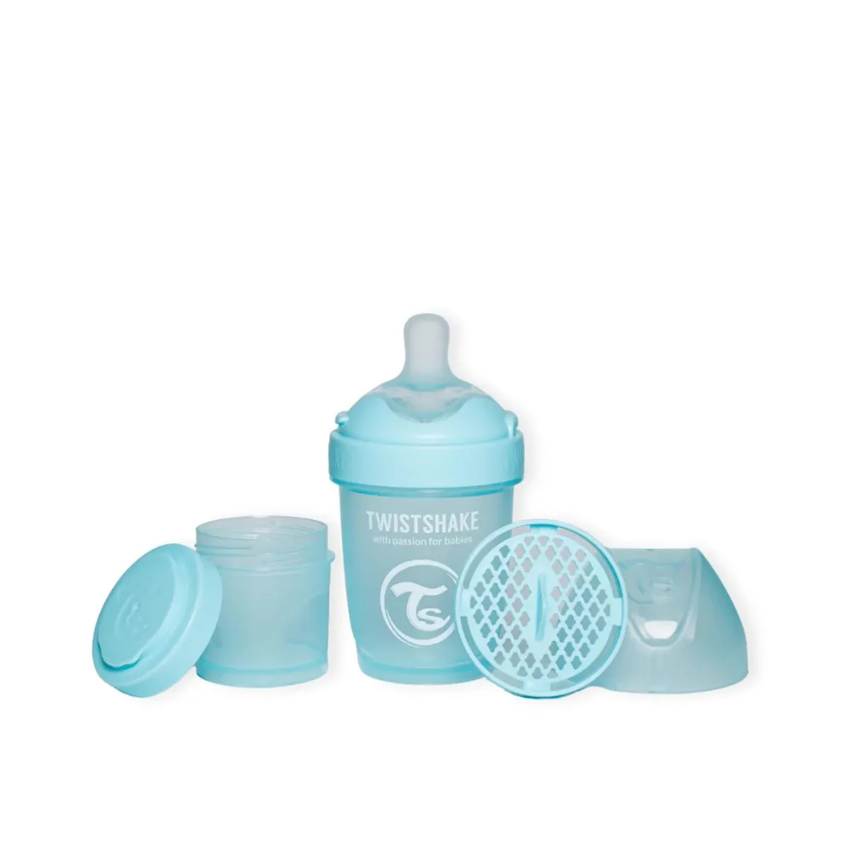 TWISTSHAKE - Mamadera Anticólico Twistshake Double Pro 180ml Celeste