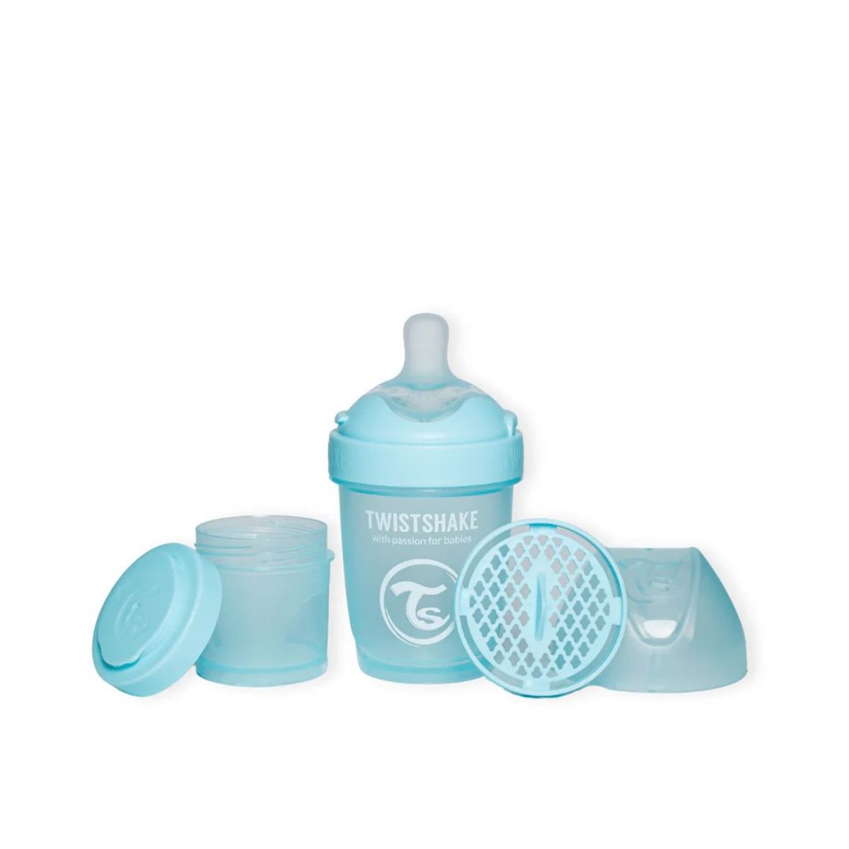 TWISTSHAKE - Mamadera Anticólico Twistshake Double Pro 180ml Celeste