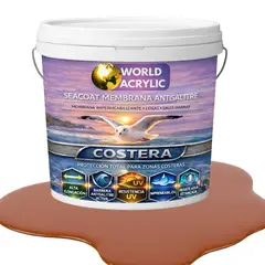 WORLD ACRYLIC - PINTURA PISOS - SEACOAT MEMBRANA ANTISALITRE - ARCILLA TOSCANA- TINETA 10L