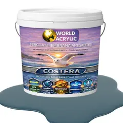 WORLD ACRYLIC - PINTURA PISOS - SEACOAT MEMBRANA ANTISALITRE - AZUL PIZARRA - TINETA 10L