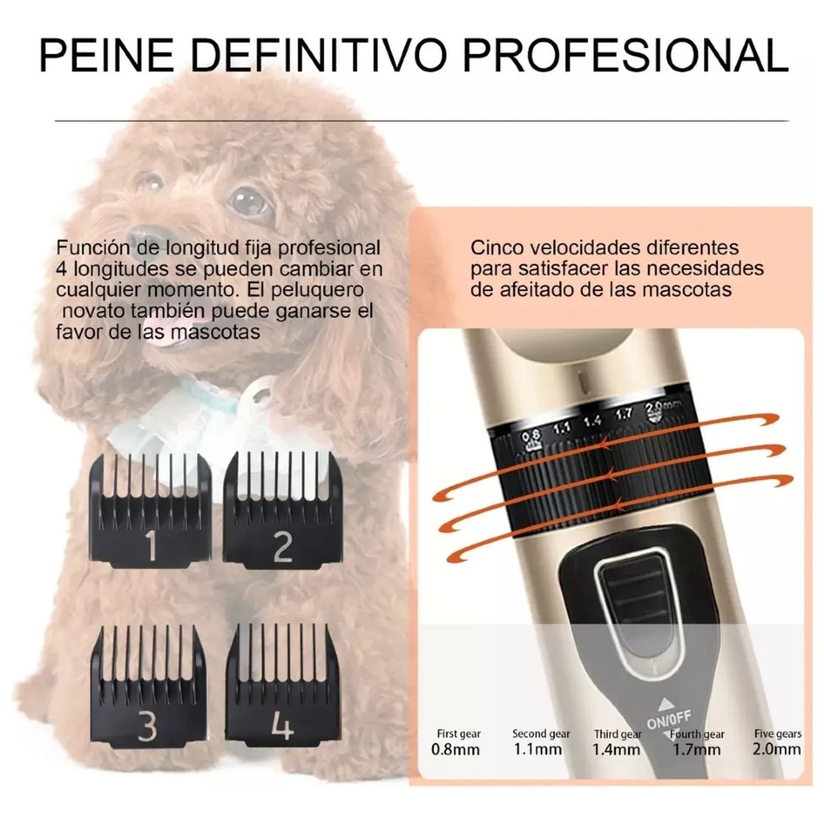 IRM - Maquina Cortar Pelo X2 Perros Gatos Mascotas Inalambrica Kit Peluqueria Canina FIGOIMPORT