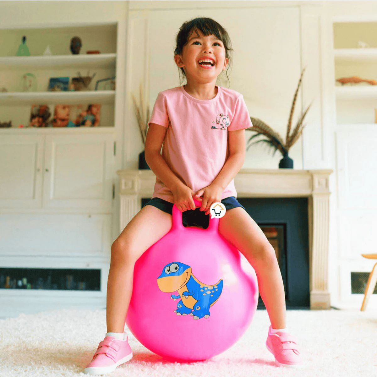 DEFF - Pelota Saltarina Infantil De Goma 55 Cm D( Color Femenino)