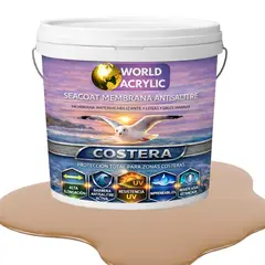 WORLD ACRYLIC - PINTURA PISOS - SEACOAT MEMBRANA ANTISALITRE - CAPUCCINO - TINETA 10L