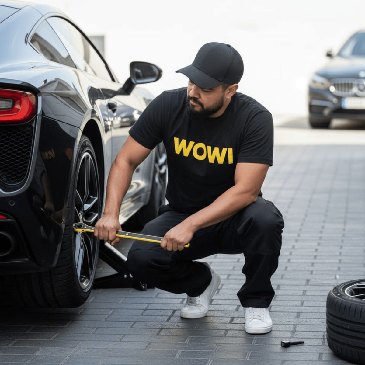 DEFF - Llave De Trinquete Gata emergencia Auto llave para gata