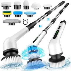 IRM - Cepillo Limpieza Electrico 9 En 1 Inalambrico Baño Cocina Azulejos Recargable Hogar Pro FIGOIMPORT