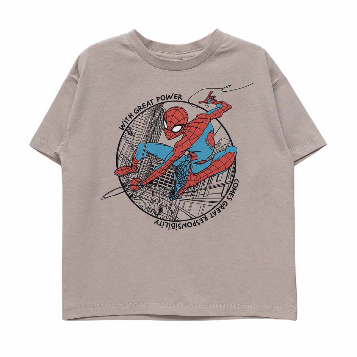 BUBBLE GUMMERS - Polera Niño Bubblegummers Spiderman Gris