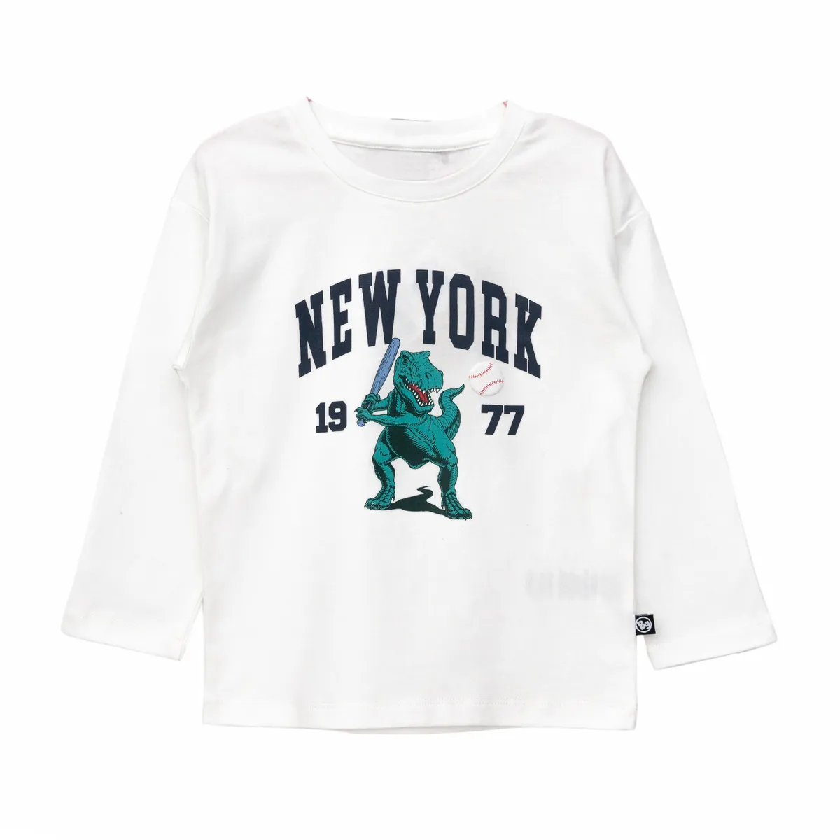 BUBBLE GUMMERS - Polera Manga Larga Niño Bubblegummers Sorrento Blanco