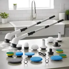IRM - Mopa X2 Cepillo Electrico 9 En 1 Limpieza Profunda Inalambrica Baño Cocina Giratoria FIGOIMPORT
