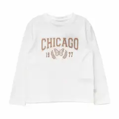 BUBBLE GUMMERS - Polera Manga Larga Niña Bubblegummers Carepa2 Blanco