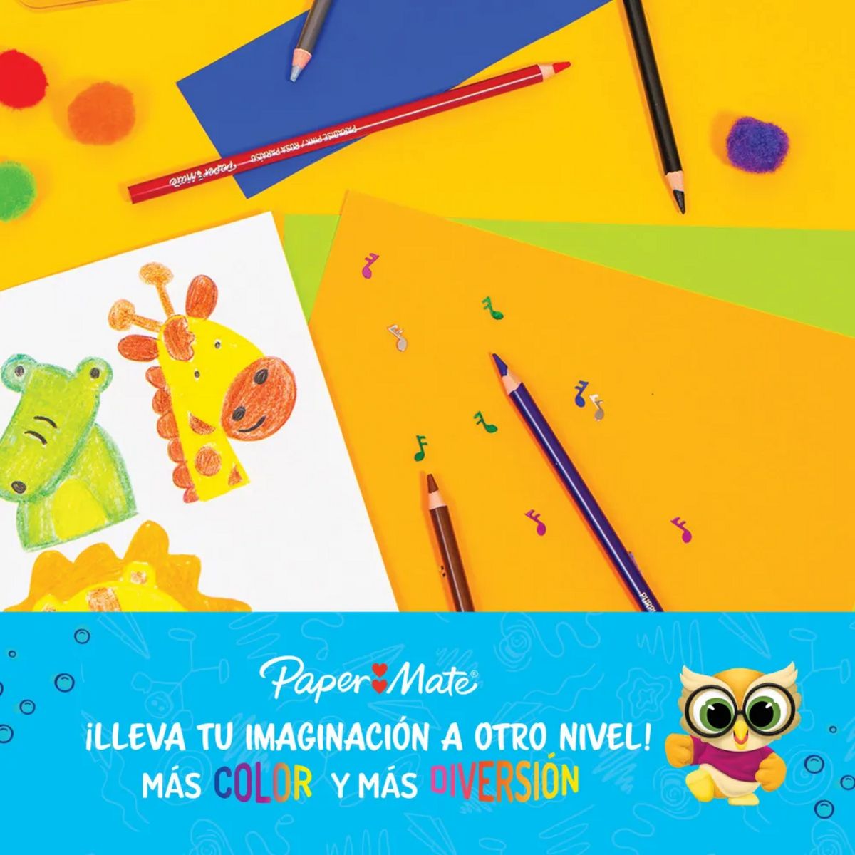 PAPER MATE - Lápices Paper Mate 36 Colores 4.0mm 24U + 12 Doble Punta