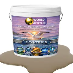 WORLD ACRYLIC - PINTURA PISOS - SEACOAT MEMBRANA ANTISALITRE - TAUPE URBANO- TINETA 10L