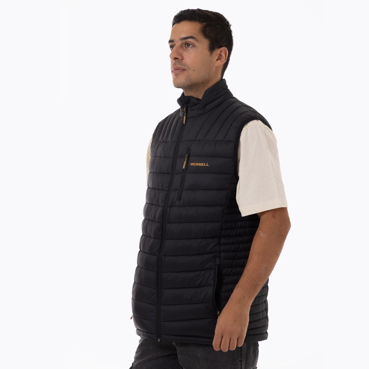 MERRELL - Parka Sin Mangas Hombre Full Zipper Negro MERRELL
