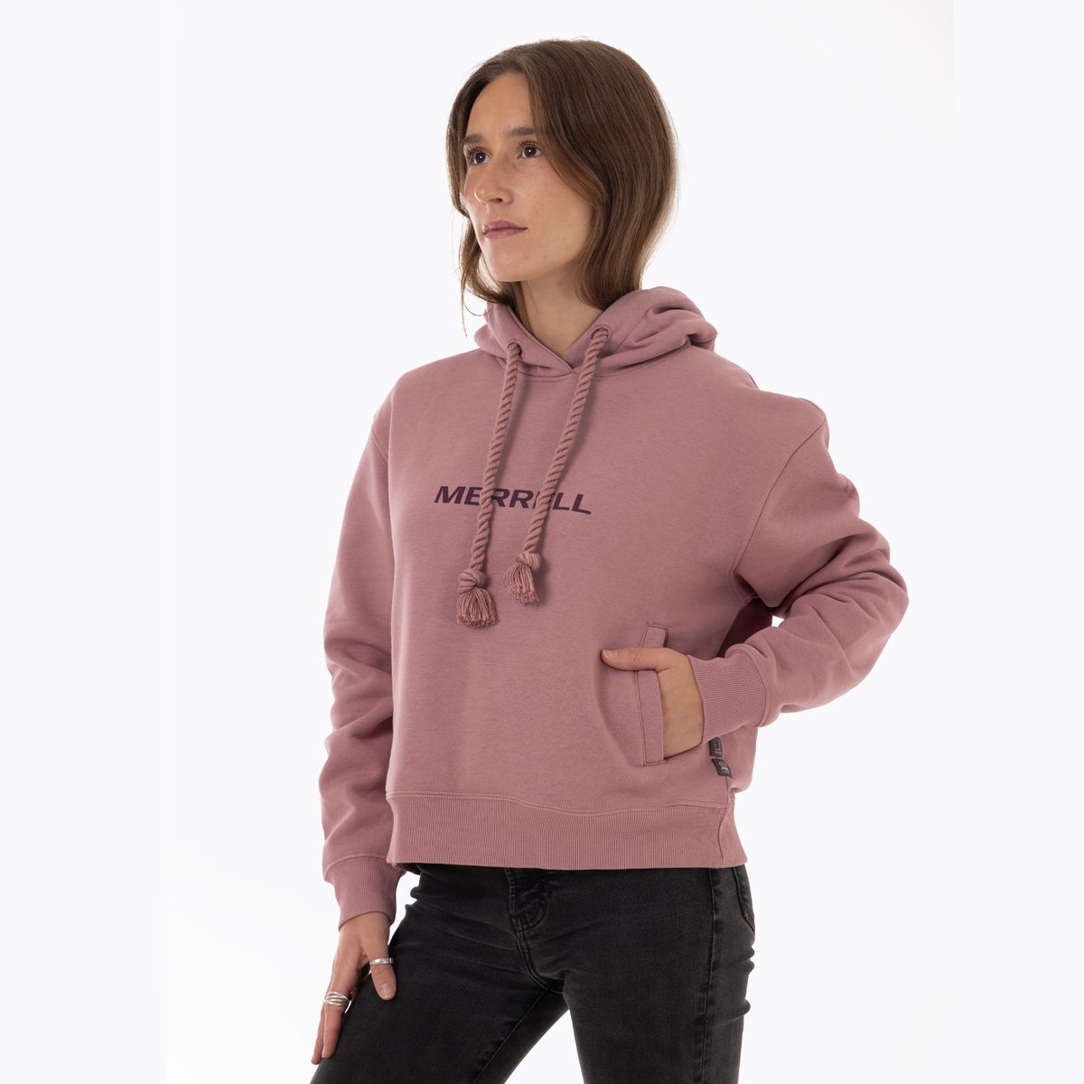 MERRELL - Polerón Mujer Logo Hoodie Rosado MERRELL