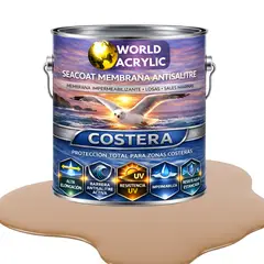 WORLD ACRYLIC - PINTURA PISOS - SEACOAT MEMBRANA ANTISALITRE - CAPUCCINO - GALON