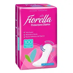 GENERICO - Protectores Diarios Fiorella 100unid Tela Suave Sin Perfume