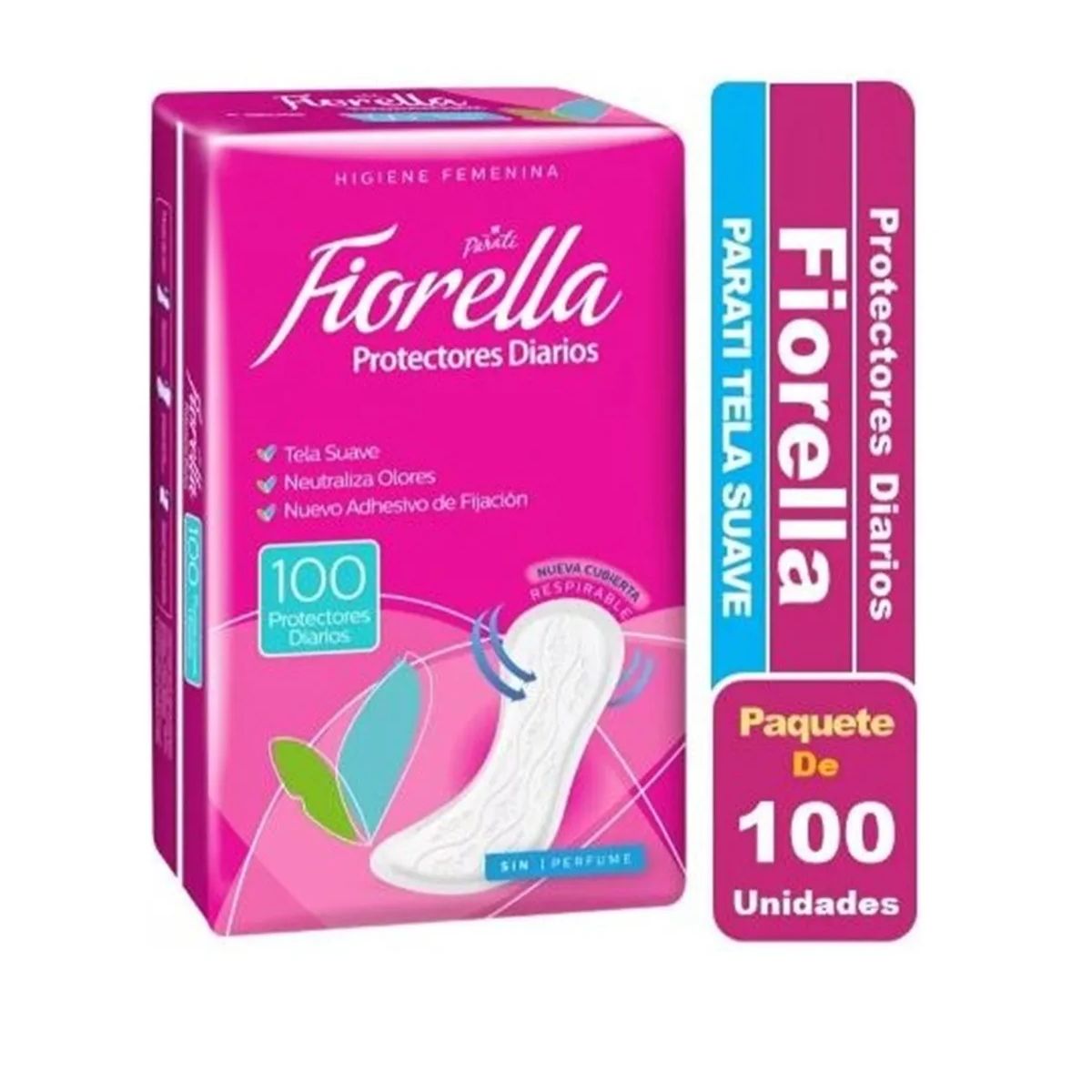GENERICO - Protectores Diarios Fiorella 100unid Tela Suave Sin Perfume