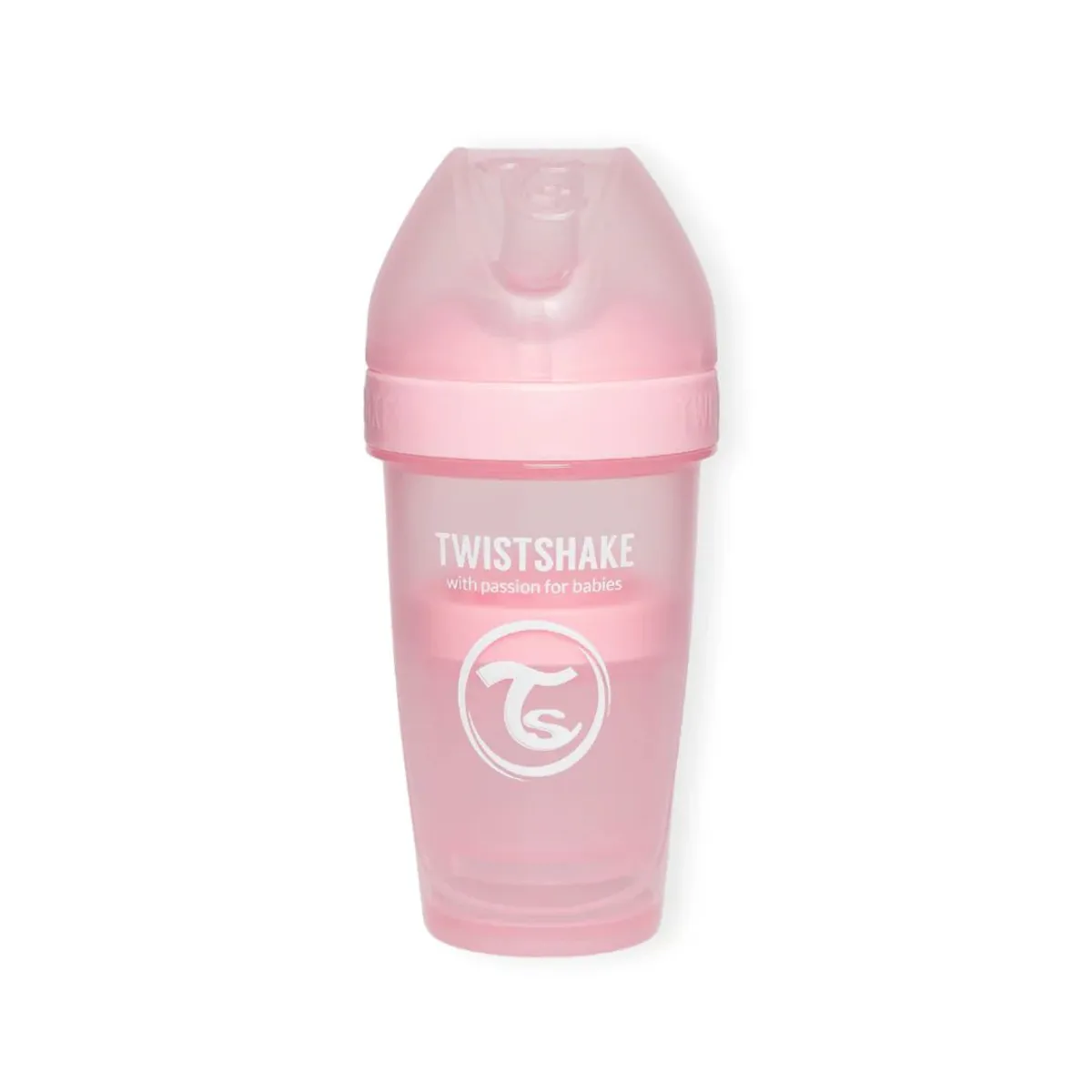 TWISTSHAKE - Mamadera Anticólico Twistshake Double Pro 260 ml Rosado