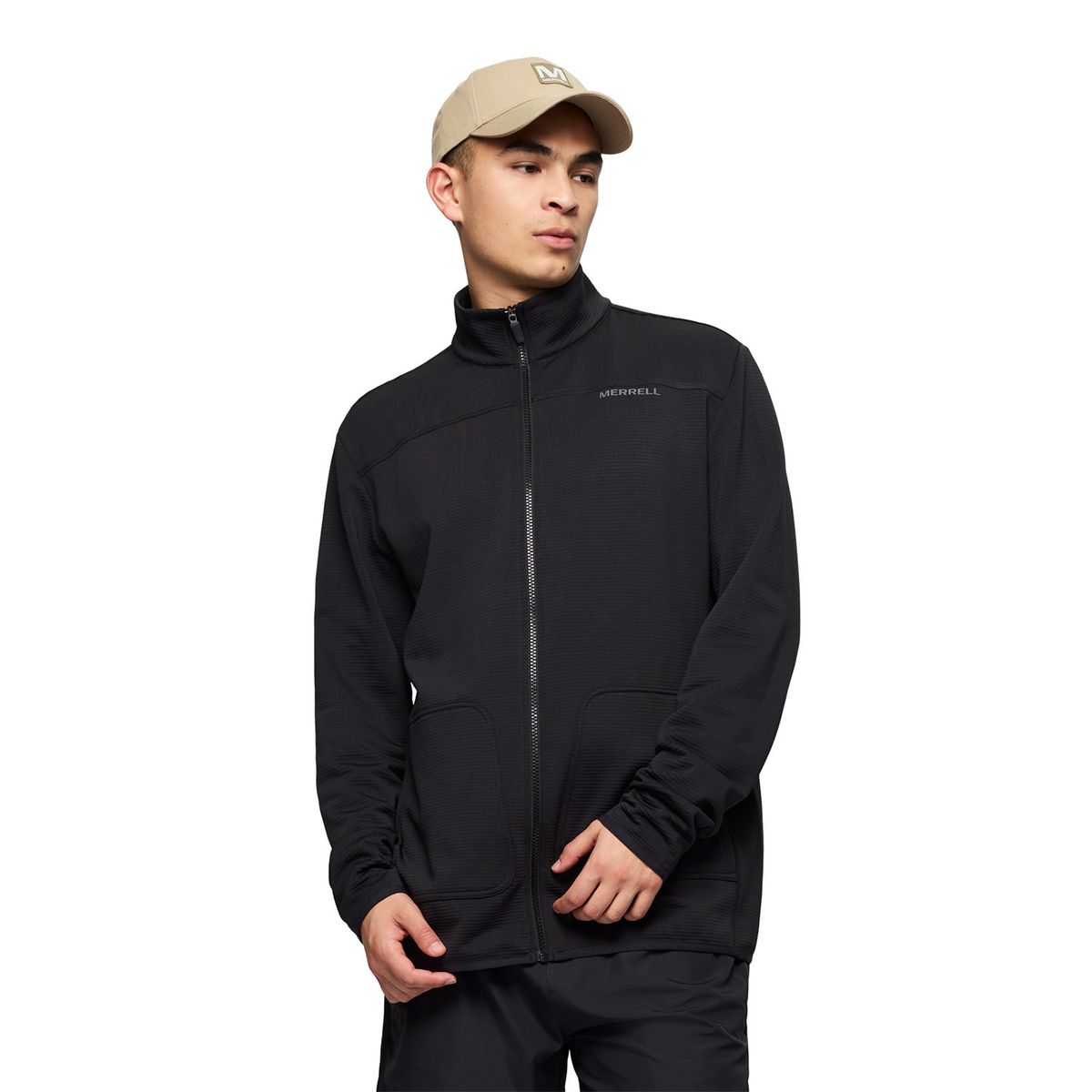MERRELL - Polar Hombre Lawrence Mock Neck Mid Layer Negro MERRELL