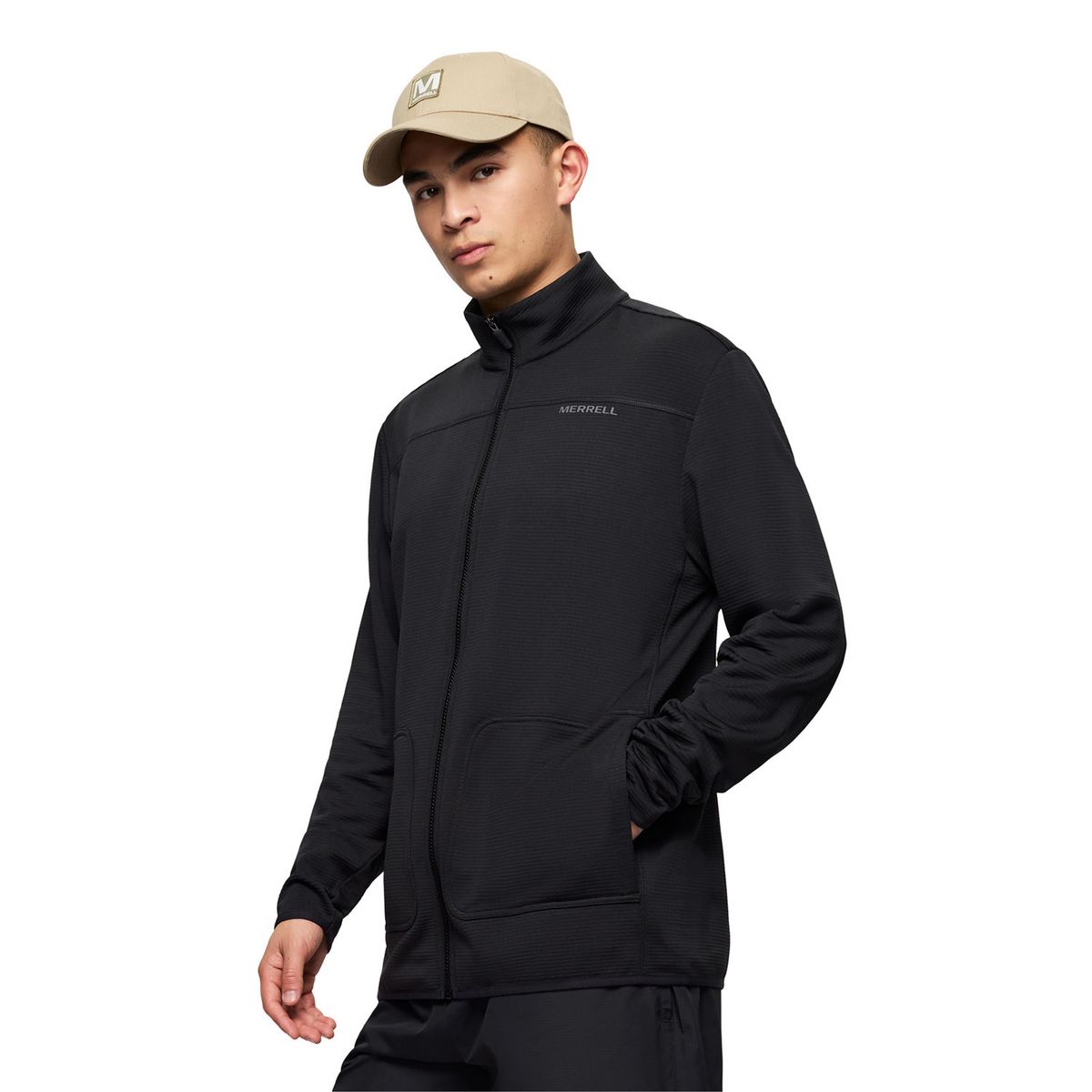 MERRELL - Polar Hombre Lawrence Mock Neck Mid Layer Negro MERRELL