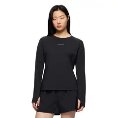 MERRELL - Polera ML Mujer Safan Running Ls Raglan Negro