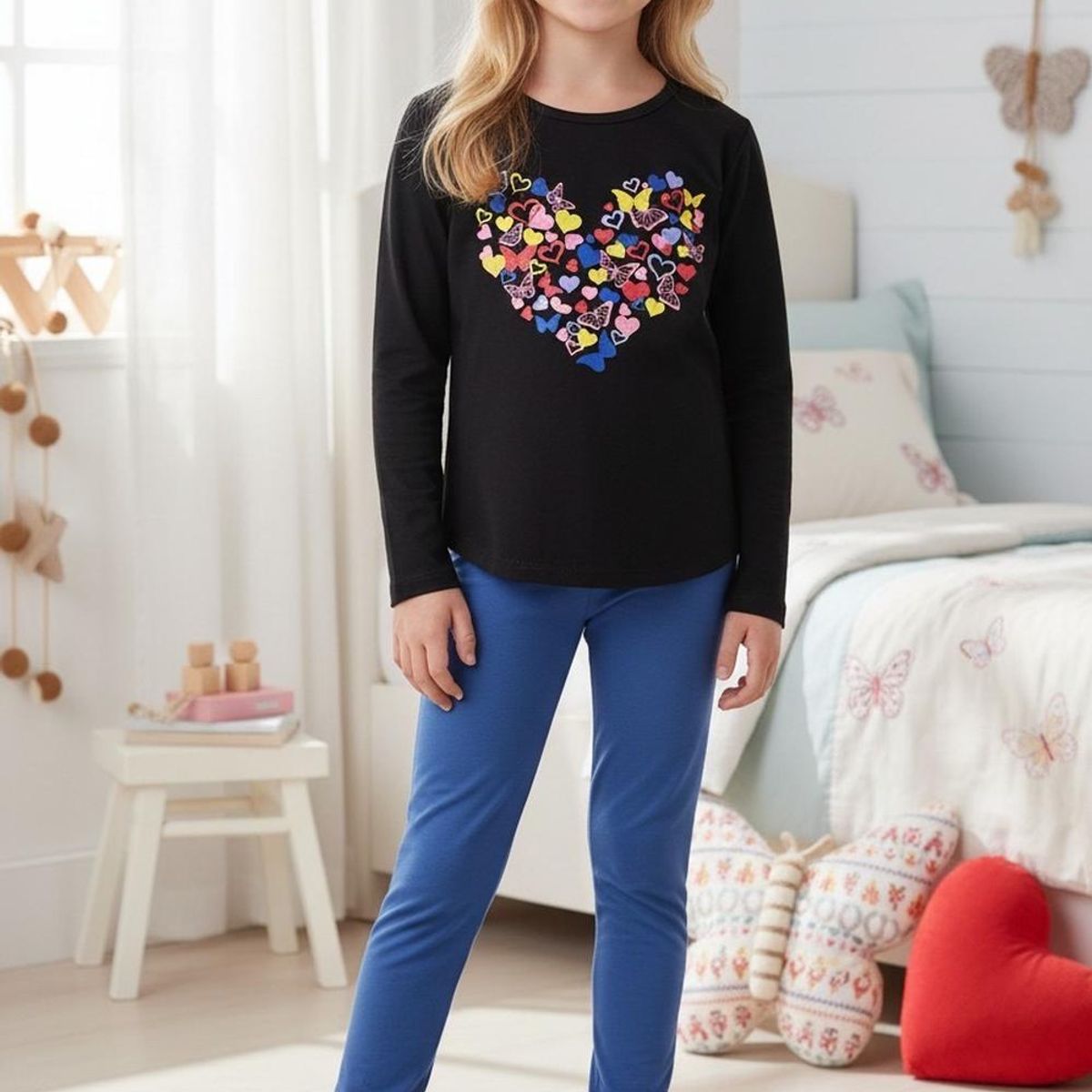 KOWHAI - Pijama Niña Estampado Corazón