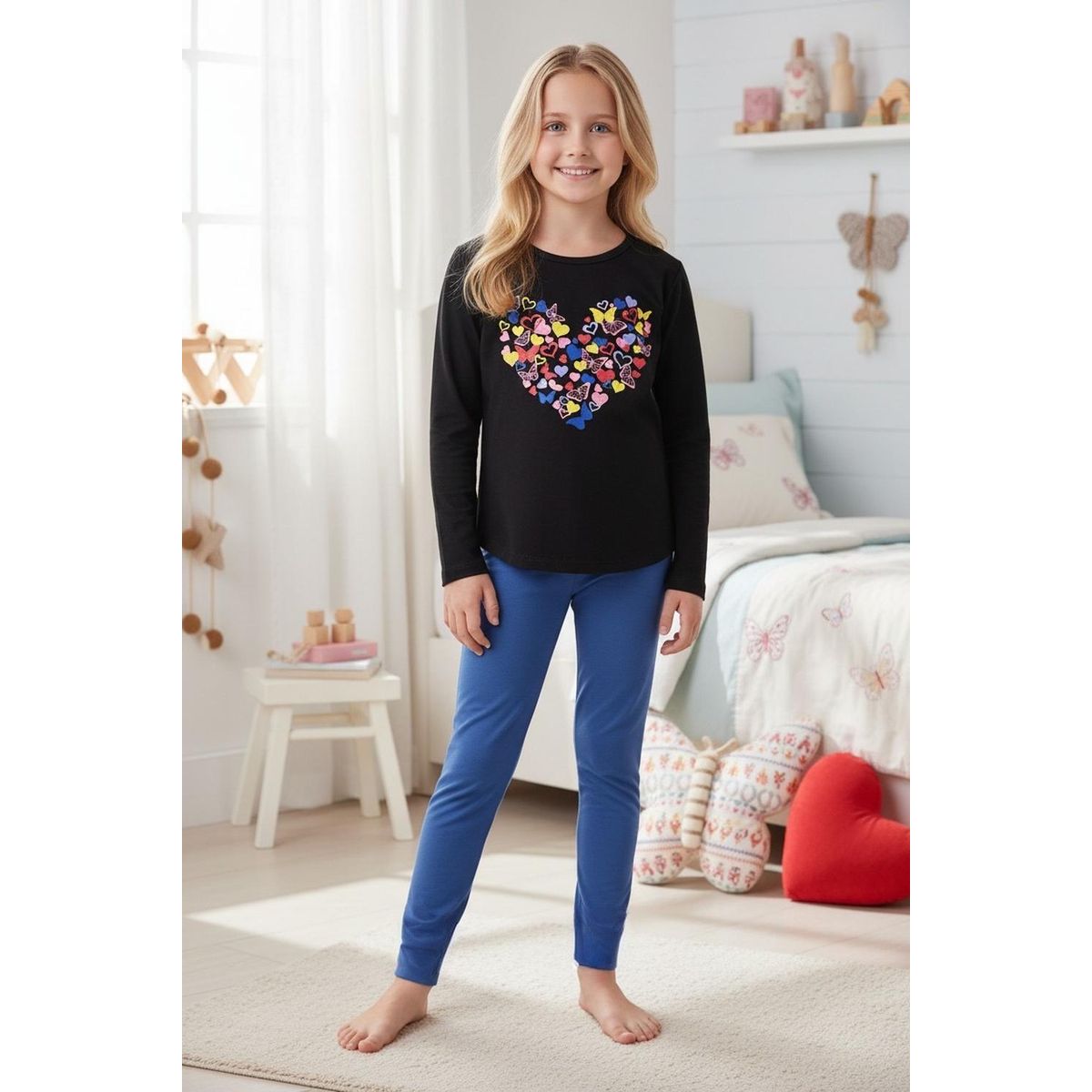 KOWHAI - Pijama Niña Estampado Corazón