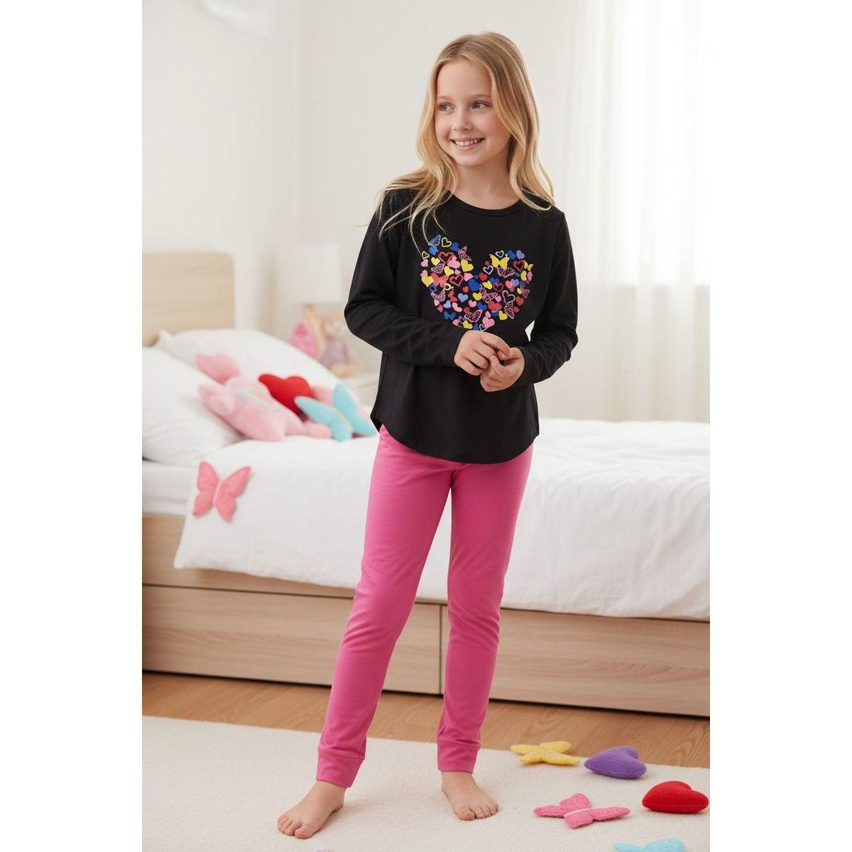 KOWHAI - Pijama Niña Estampado Corazón