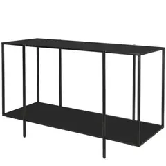 LIVING MARKET - Arrimo Metálico Metálico Ikla Negro 120x45x76 Hecho a Mano