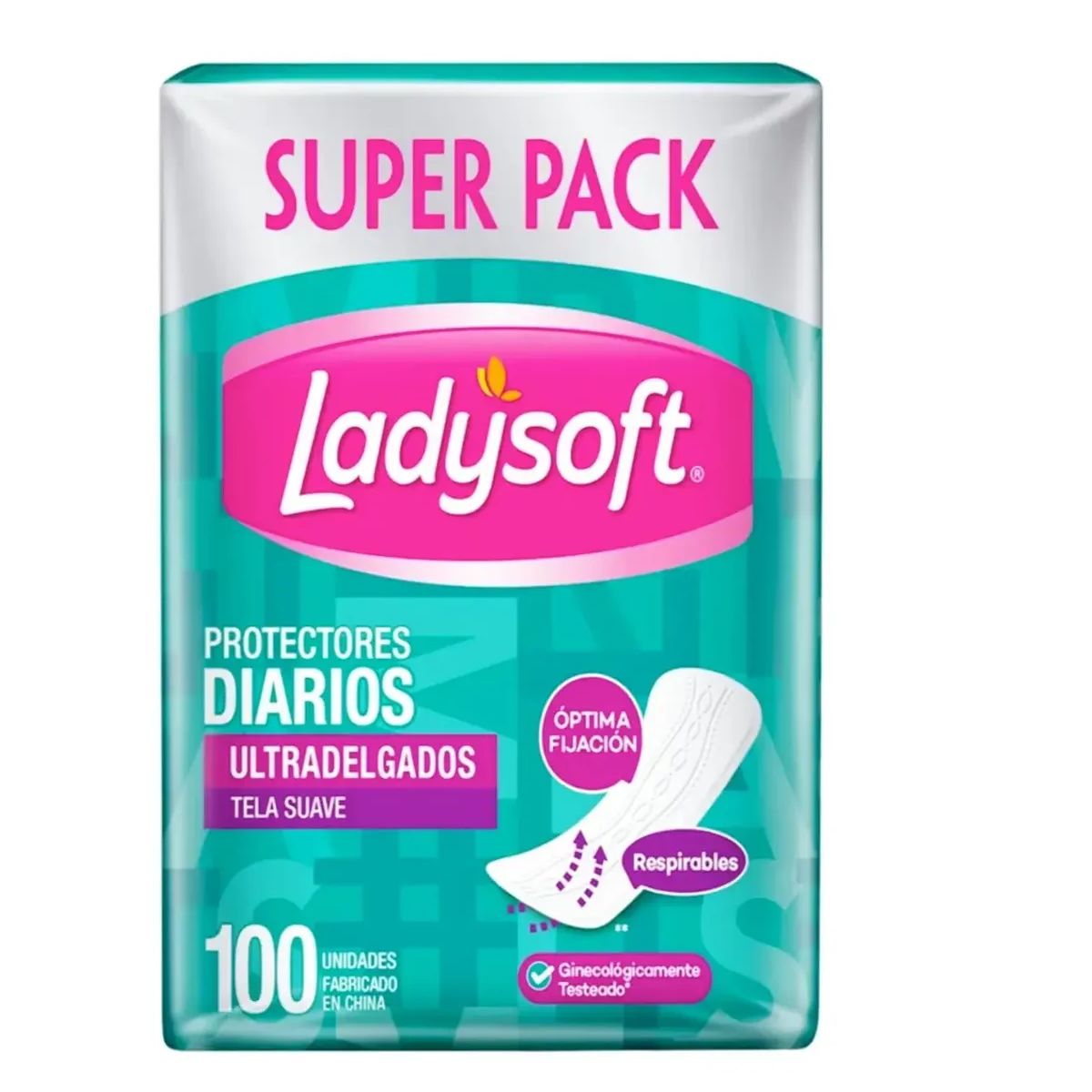 GENERICO - Protector Diario Ladysoft Tela Suave 100 Un Sin Alas