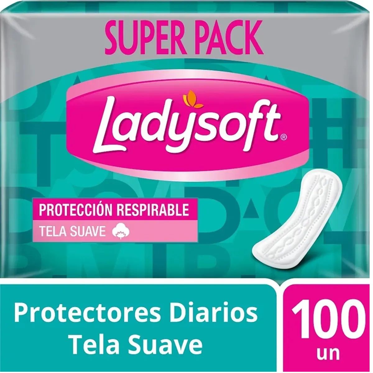 GENERICO - Protector Diario Ladysoft Tela Suave 100 Un Sin Alas