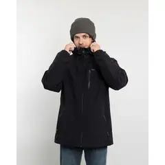 POLEMIC - Parka Hombre Impermeable con Micropolar Negro