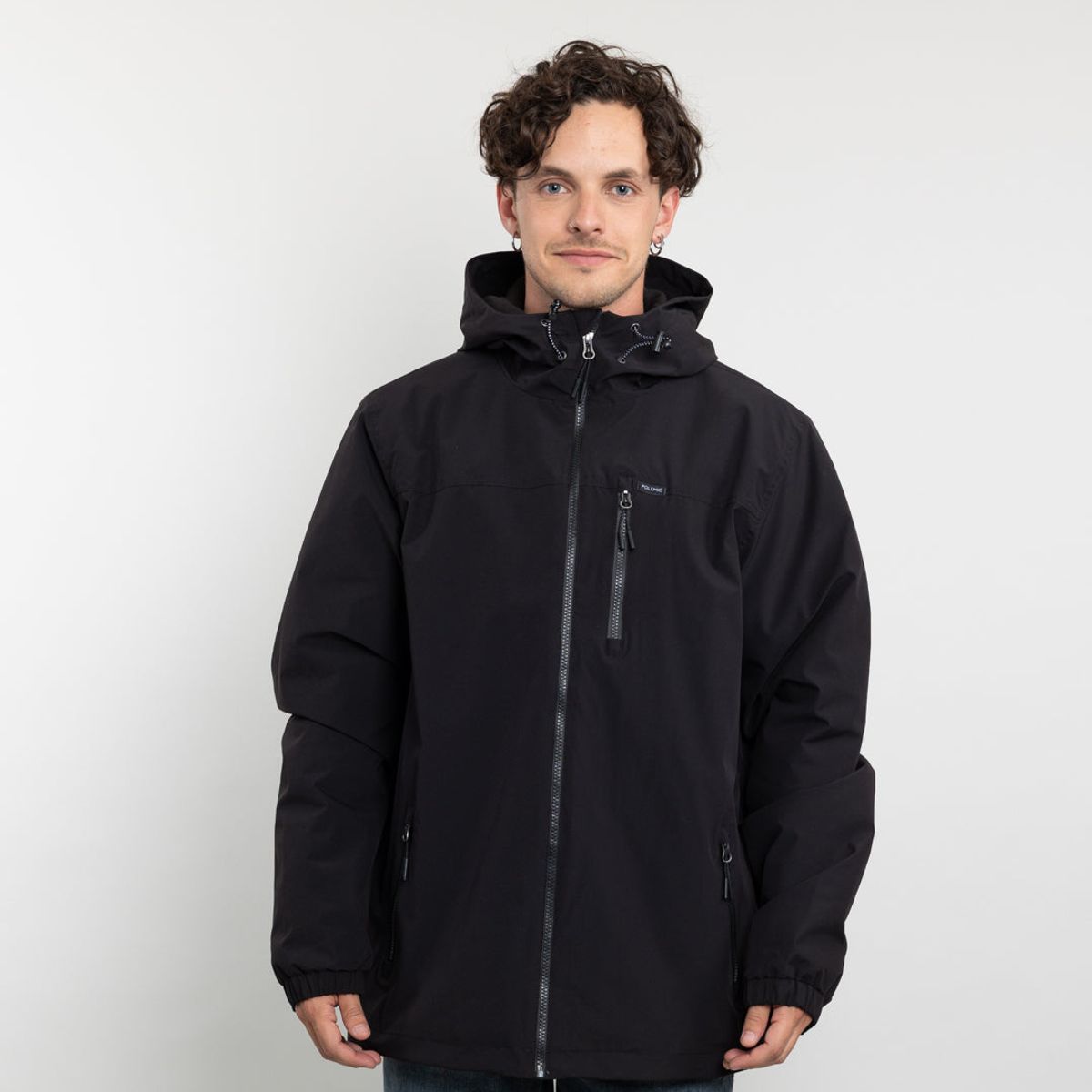 POLEMIC - Parka Hombre Impermeable con Micropolar Negro Polemic