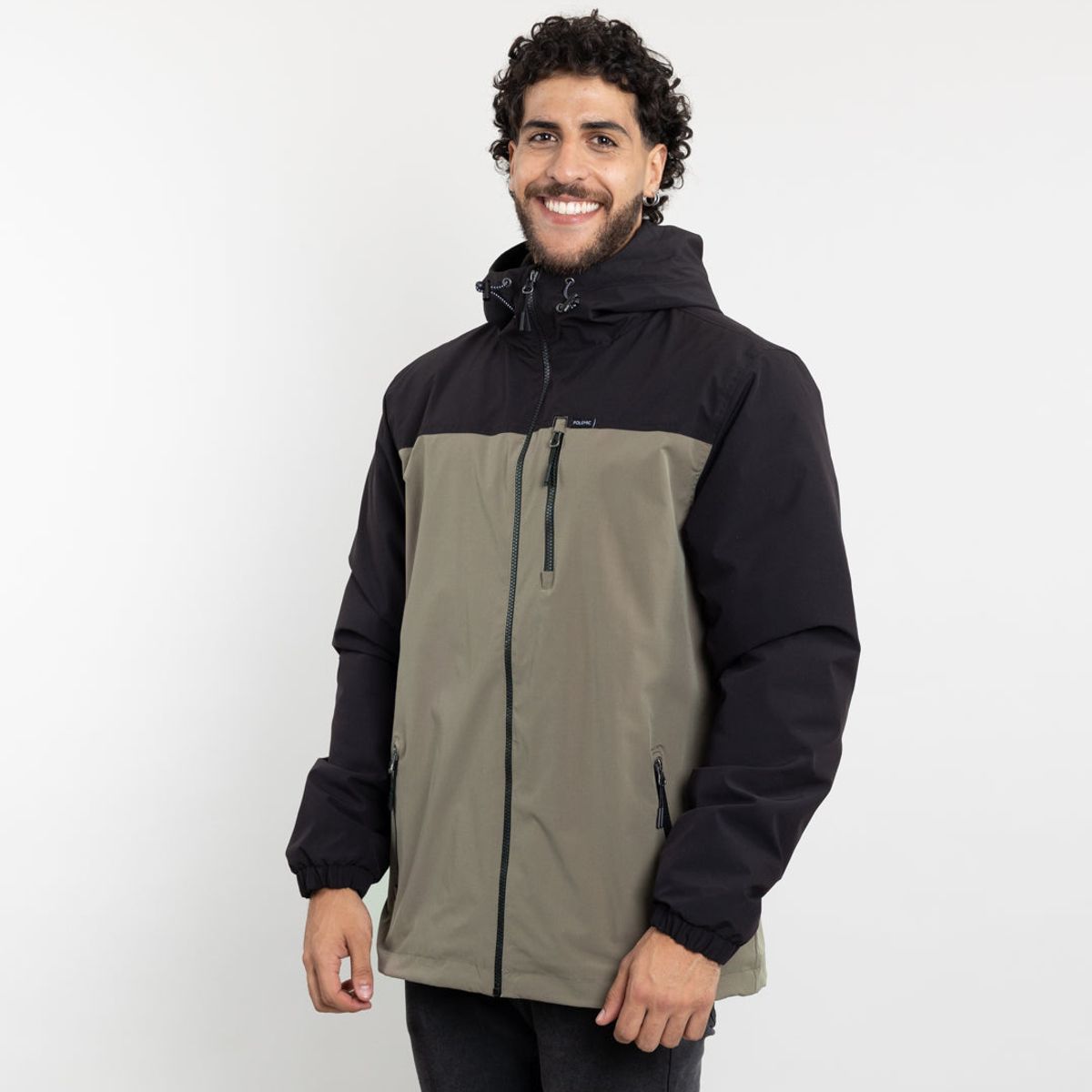 POLEMIC - Parka Hombre Impermeable con Micropolar café Polemic