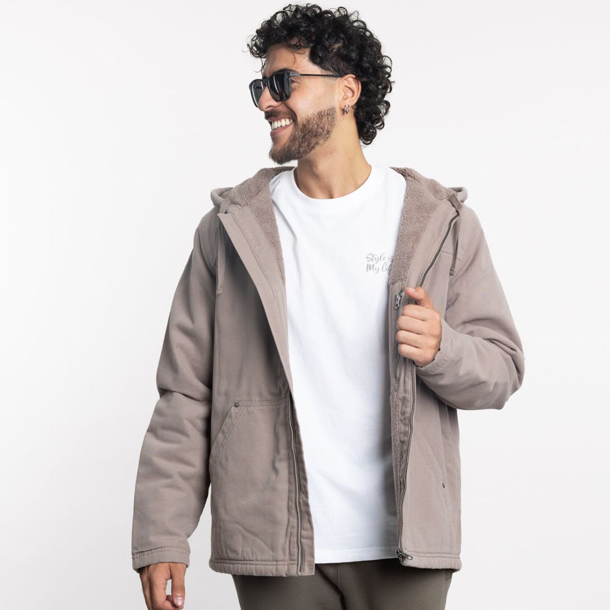 POLEMIC - Chaqueta Canvas Hombre procesada y forrada Beige Polemic