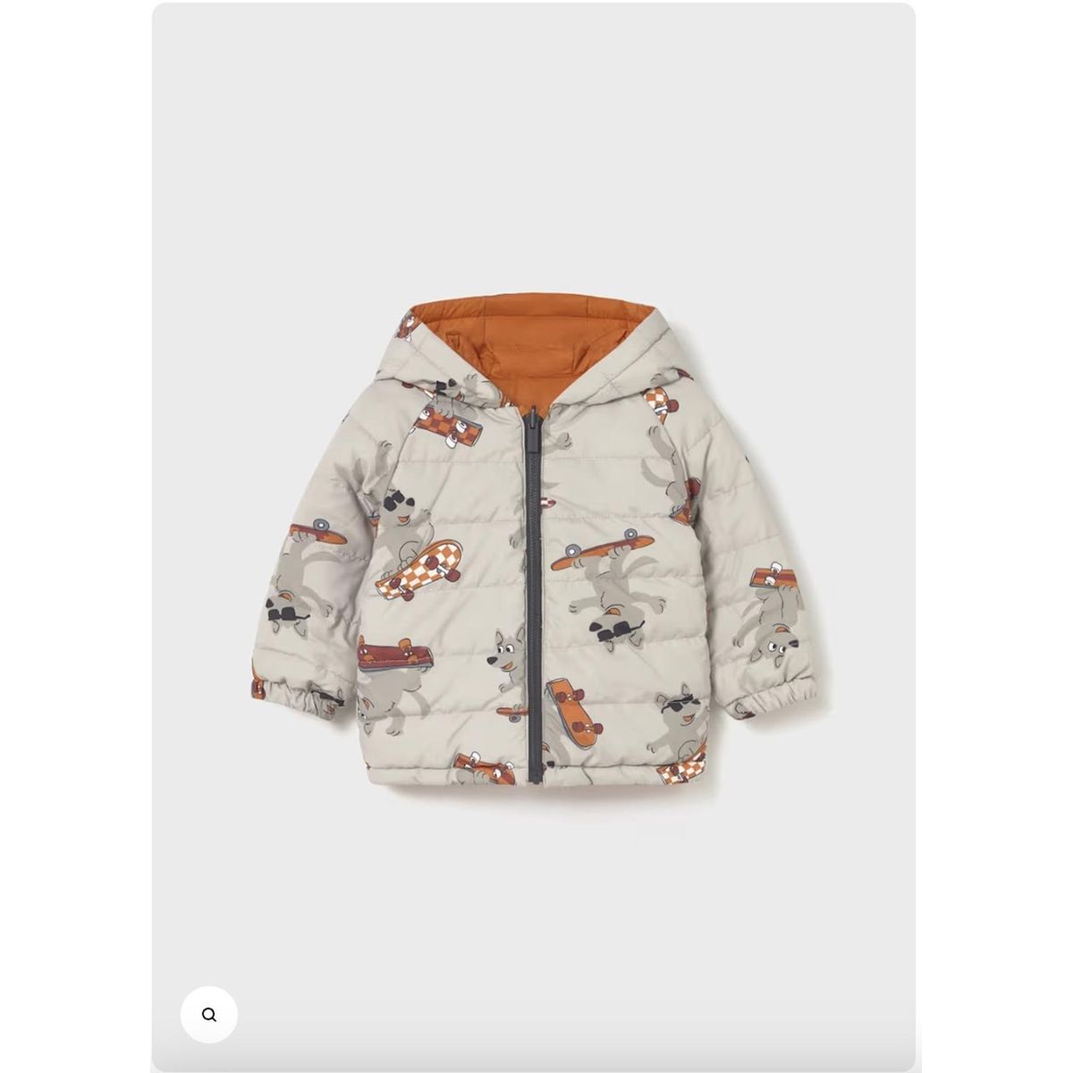 MAYORAL - Chaqueton soft, reversible perrito en skate.