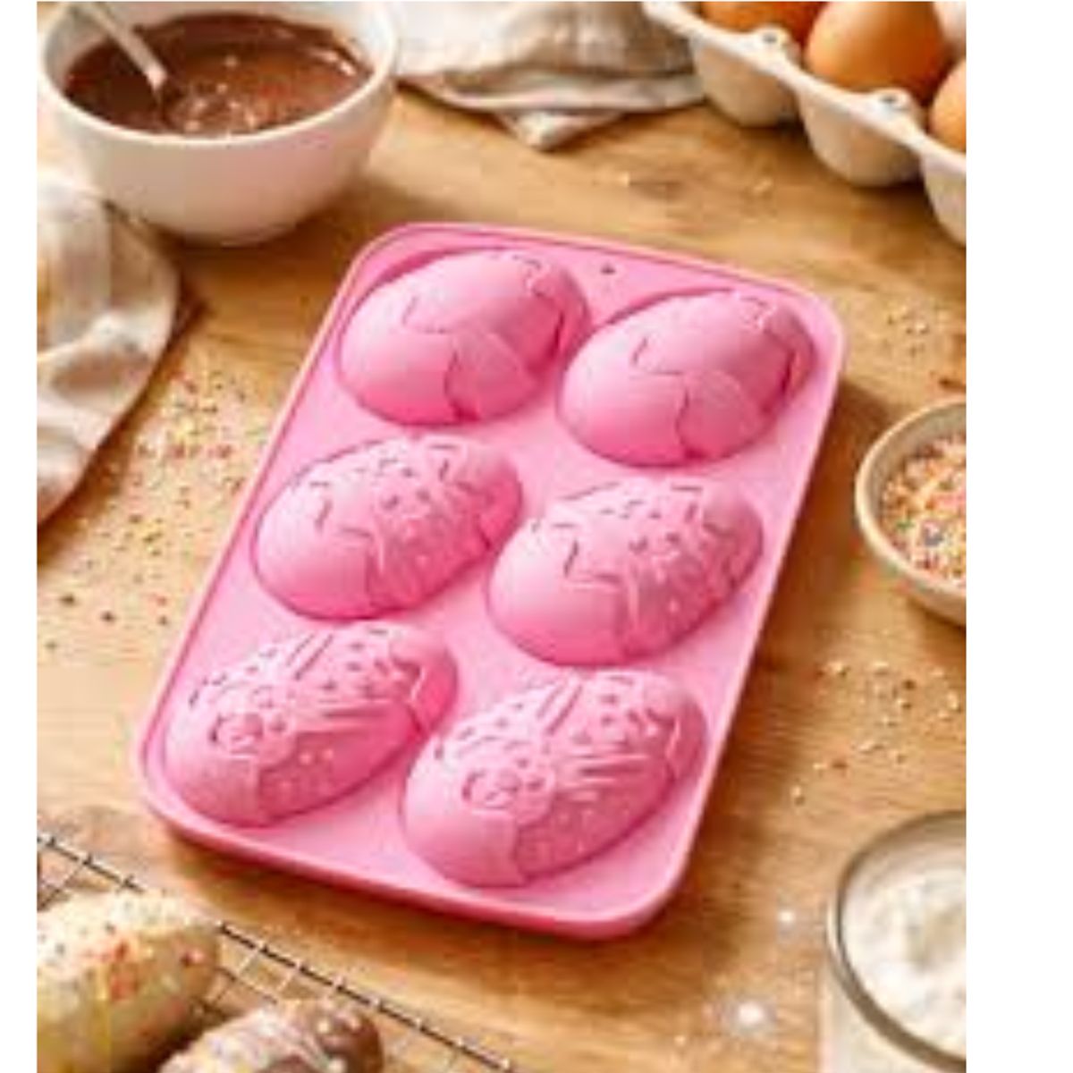GENERICO - Molde Silicon Huevo Pascua Huevitos, Gelatina, Hielo