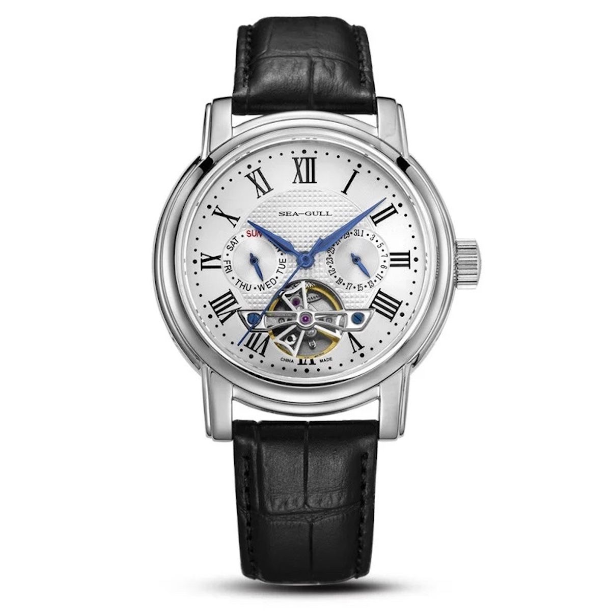 SEAGULL - Reloj Seagull Automatico Open Heart Serie Flywheel 42mm Plus